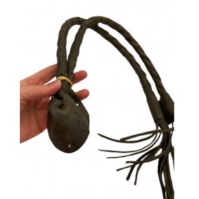 Çanta Aksesuar Gerçek Deri 75 cm Nova Model Haki Yeşil Çift Çanta Sapı