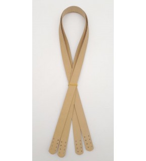 Çanta Aksesuar Gerçek Deri 80x2 cm Ham Doğal Renk Çift Sap