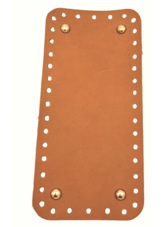 Çanta Aksesuar Gerçek Deri Açık Taba 25X12 cm Dikdörtgen Light Gold Metalli Çanta Tabanı