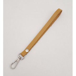 Çanta Aksesuar Gerçek Deri Açık Taba Renk Elcik Gümüş Metalli