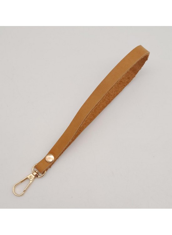 Çanta Aksesuar Gerçek Deri Açık Taba Renk Elcik Light Gold Metalli