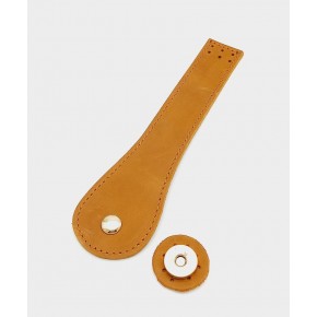 Çanta Aksesuar Gerçek Deri Armut Model Kapak Açık Taba Light Gold Metalli