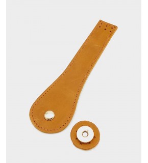 Çanta Aksesuar Gerçek Deri Armut Model Kapak Açık Taba Light Gold Metalli