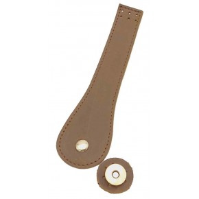 Çanta Aksesuar Gerçek Deri Armut Model Kapak Crazy Koyu Taba Light Gold Metalli