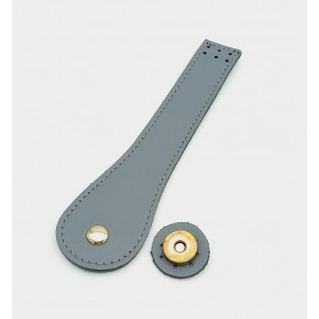 Çanta Aksesuar Gerçek Deri Armut Model Kapak Gri Light Gold Metalli