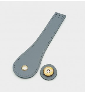 Çanta Aksesuar Gerçek Deri Armut Model Kapak Gri Light Gold Metalli