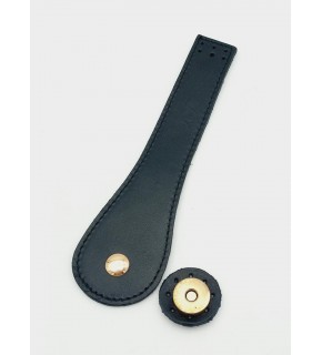 Çanta Aksesuar Gerçek Deri Armut Model Kapak Siyah Light Gold Metalli