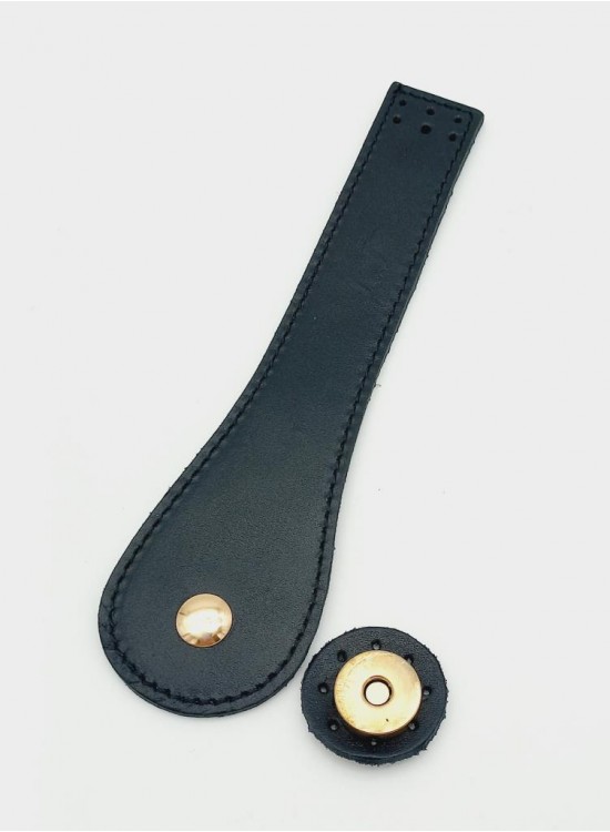 Çanta Aksesuar Gerçek Deri Armut Model Kapak Siyah Light Gold Metalli