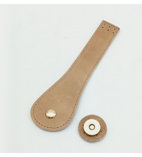 Çanta Aksesuar Gerçek Deri Armut Model Kapak Vizon Light Gold Metalli