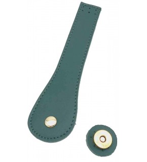 Çanta Aksesuar Gerçek Deri Armut Model Kapak Yeşil Light Gold Metalli