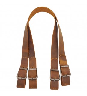 Çanta Aksesuar Gerçek Deri Asimetrik Sap Crazy Oil Hardal Sarı Antik Metalli