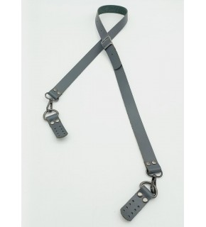 Çanta Aksesuar Gerçek Deri Ayarlı Uzun Sap 2.3X130 Gri Füme Metalli