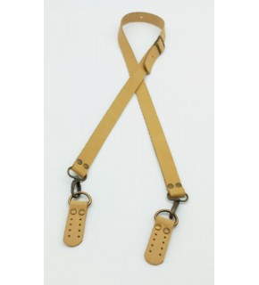 Çanta Aksesuar Gerçek Deri Ayarlı Uzun Sap 2.3X130 Ham Doğal Renk Antik Metalli