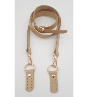 Çanta Aksesuar Gerçek Deri Ayarlı Uzun Sap 2.3X130 Ham Doğal Renk Light Gold Metalli