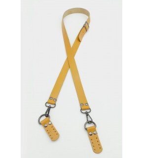 Çanta Aksesuar Gerçek Deri Ayarlı Uzun Sap 2.3X130 Hardal Füme Metalli