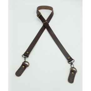 Çanta Aksesuar Gerçek Deri Ayarlı Uzun Sap 2.3X130 Kahverengi Antik Metalli