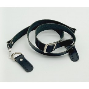 Çanta Aksesuar Gerçek Deri Ayarlı Uzun Sap 2.3X130 Siyah Gümüş Metalli