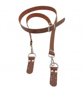 Çanta Aksesuar Gerçek Deri Ayarlı Uzun Sap 2.3x130 Sütlü Kahve Gümüş Metalli