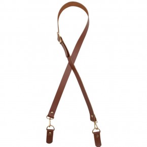 Çanta Aksesuar Gerçek Deri Ayarlı Uzun Sap 2.3x130 Sütlü Kahve Light Gold Metalli