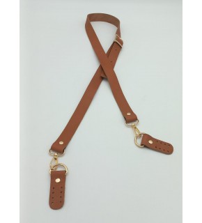 Çanta Aksesuar Gerçek Deri Ayarlı Uzun Sap 2.3X130 Taba Light Gold Metalli