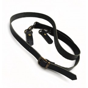 Çanta Aksesuar Gerçek Deri Ayarlı Uzun Sap 2X130 Siyah Antik Metalli