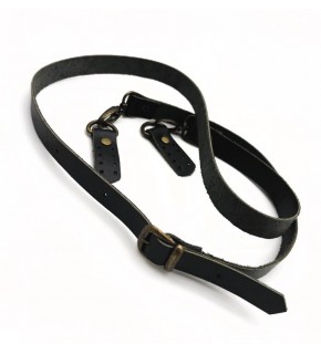 Çanta Aksesuar Gerçek Deri Ayarlı Uzun Sap 2X130 Siyah Antik Metalli