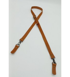 Çanta Aksesuar Gerçek Deri Ayarlı Uzun Sap 2X130 Taba Antik Metalli