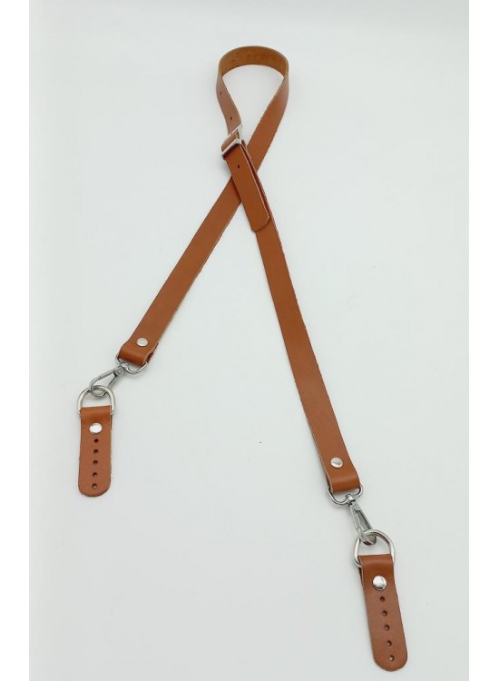 Çanta Aksesuar Gerçek Deri Ayarlı Uzun Sap 2X130 Taba Gümüş Metalli Çanta Aksesuar Gerçek Deri Ayarlı Uzun Sap 2X130 Taba Gümüş Metalli