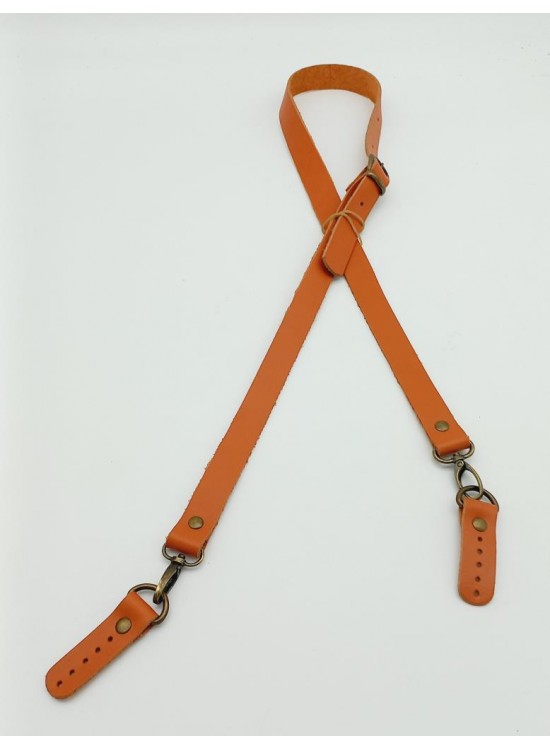 Çanta Aksesuar Gerçek Deri Ayarlı Uzun Sap 2X130 Turuncu Taba Antik Metalli Çanta Aksesuar Gerçek Deri Ayarlı Uzun Sap 2X130 Turuncu Taba Antik Metalli