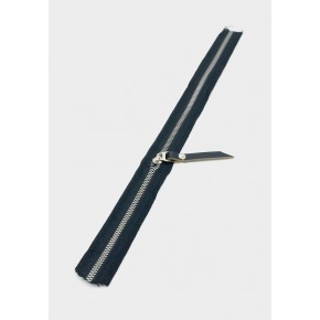 Çanta Aksesuar Gerçek Deri Başlıklı Siyah Fermuar 40 Cm Gümüş Metal