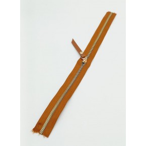 Çanta Aksesuar Gerçek Deri Başlıklı Taba Fermuar 40 Cm Light Gold Metal