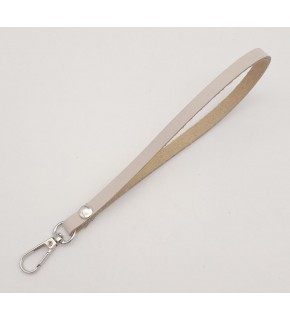 Çanta Aksesuar Gerçek Deri Bej Renk Elcik Gümüş Metalli