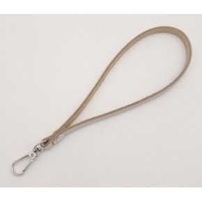 Çanta Aksesuar Gerçek Deri Bej Renk Elcik Gümüş Metalli