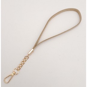 Çanta Aksesuar Gerçek Deri Bej Renk Zincirli Elcik Light Gold Metalli