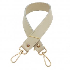 Çanta Aksesuar Gerçek Deri Çift Kat Dikişli Kısa Sap Bej