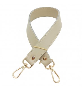 Çanta Aksesuar Gerçek Deri Çift Kat Dikişli Kısa Sap Bej