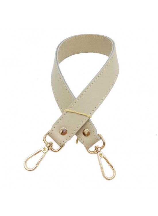 Çanta Aksesuar Gerçek Deri Çift Kat Dikişli Kısa Sap Bej