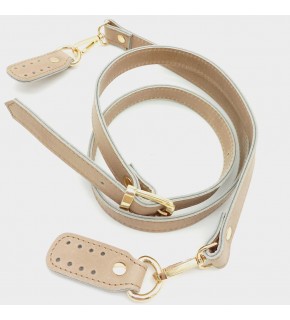 Çanta Aksesuar Gerçek Deri Çift Kat Dikişli Uzun Sap Vizon