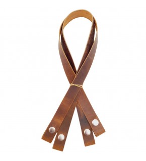 Çanta Aksesuar Gerçek Deri Çıtçıtlı Çanta Sapı Crazy Oil Hardal Sarı Renk Gümüş Metalli