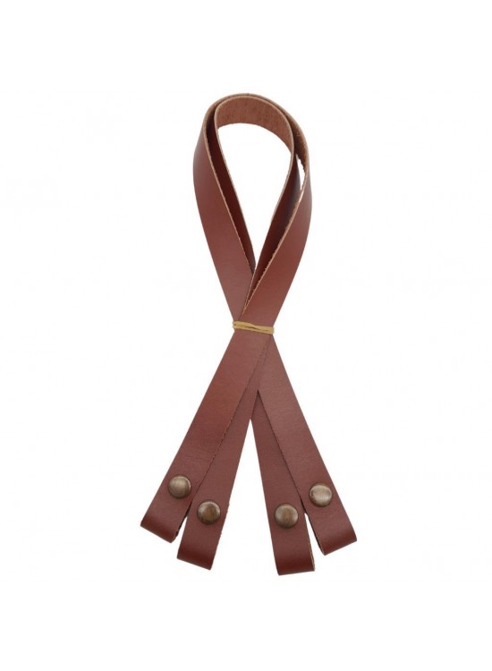 Çanta Aksesuar Gerçek Deri Çıtçıtlı Çanta Sapı Kızıl Kahve Renk Antik Metalli Çanta Aksesuar Gerçek Deri Çıtçıtlı Çanta Sapı Kızıl Kahve Renk Antik Metalli