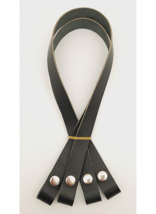 Çanta Aksesuar Gerçek Deri Çıtçıtlı Çanta Sapı Siyah Renk Gümüş Metalli Çanta Aksesuar Gerçek Deri Çıtçıtlı Çanta Sapı Siyah Renk Gümüş Metalli