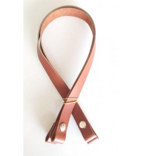 Çanta Aksesuar Gerçek Deri Çıtçıtlı Sap Taba