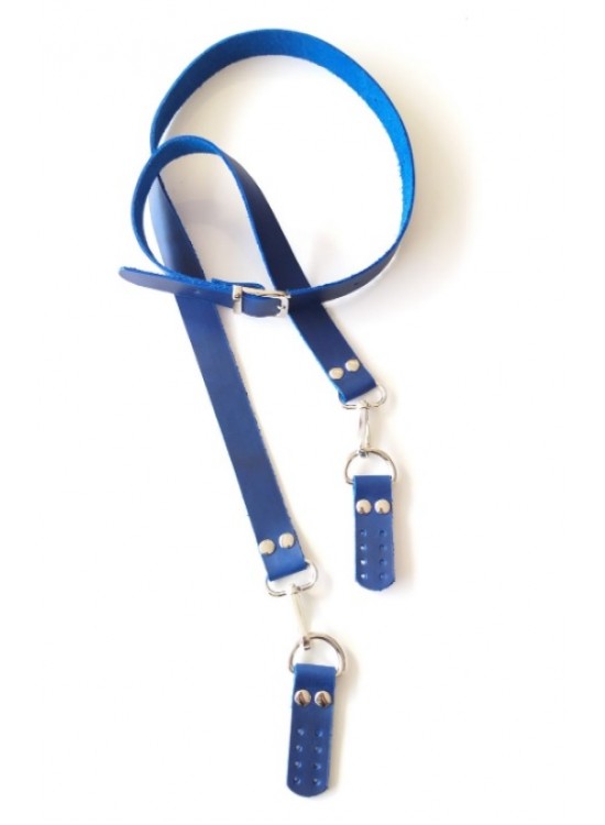 Çanta Aksesuar Gerçek Deri Crazy Oil Saks Mavi Renk Ayarlı Sap