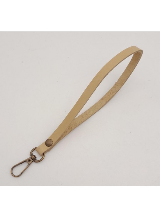 Çanta Aksesuar Gerçek Deri Ham Doğal Renk Elcik Antik Metalli