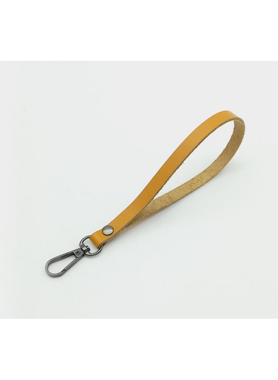 Çanta Aksesuar Gerçek Deri Hardal Renk Elcik Füme Metalli