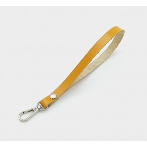 Çanta Aksesuar Gerçek Deri Hardal Renk Elcik Gümüş Metalli