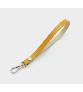 Çanta Aksesuar Gerçek Deri Hardal Renk Elcik Gümüş Metalli