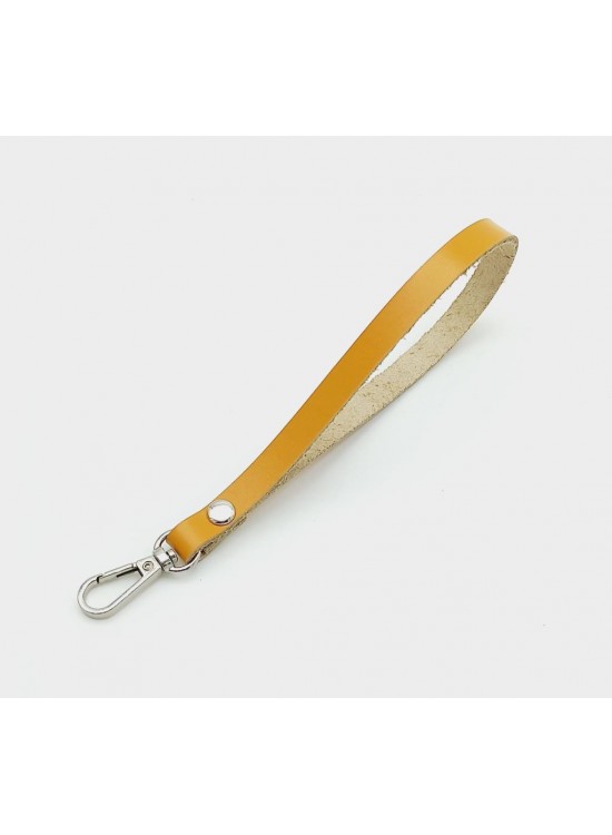 Çanta Aksesuar Gerçek Deri Hardal Renk Elcik Gümüş Metalli