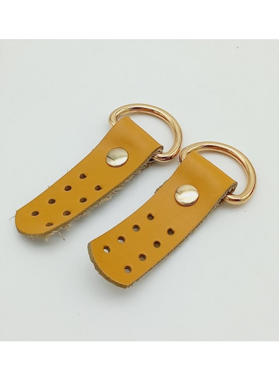 Çanta Aksesuar Gerçek Deri Hardal Sapucu (Böce) Light Gold Metalli