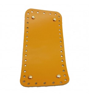 Çanta Aksesuar Gerçek Deri Hardal Sarı 25X12 cm Dikdörtgen Light Gold Metalli Çanta Tabanı